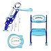 Children Potty Training Seat with Ladder - CrazyLynX Adjustable Baby Toilet Trainer Seat with Step Stool Ladder and Soft Toilet Seat, Sturdy & Non-Slip, for Todderls Baby Children (Purple & Blue)