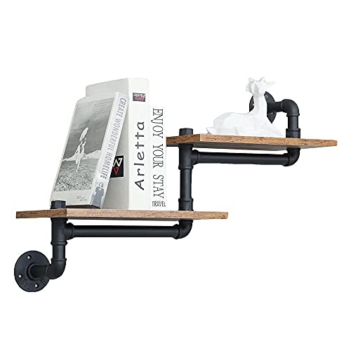 Industrial Rustic Pipe Shelving, Modern Floating Pipe Shelves Wall Mounted, Pipe Design