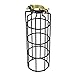 Rustic State Cylinder Long Metal Wire Hanging Pendant Light Cage, Lamp Shade, Bulb Cover Guard, Lighting Fixture for Industrial Vintage Farmhouse DIY Project - 10 Inch - Set of 2 - Black