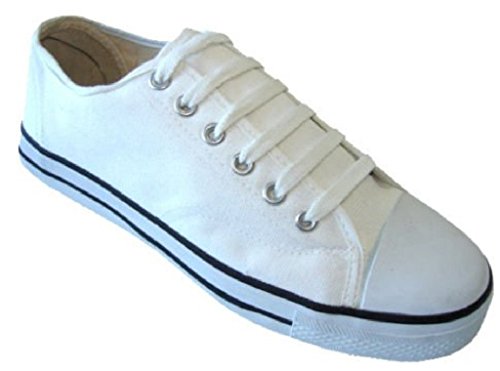 Shoes 18 Womens Classic Canvas Lace up Shoes Sneakers 327L White 9