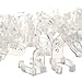 BCP 50pcs 1/2inches Clear Color PVC LED Rope Light Holder Wall Mounting Clips