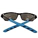 Vuarnet Extreme VE5007 Athletic Sport Wrap Sunglasses Black Blue Blue Lens