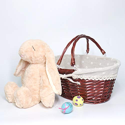 MEIEM Wicker Basket Gift Baskets Empty Oval Willow Woven Picnic Basket