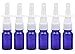 6Pcs 10ml/0.34oz Glass Nasal Bottles - Portable Empty Refillable Fine Mist Atomizers Cosmetic Makeup Perfume Storage Container Vials(Blue)