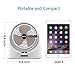 F14 5000mAh 7-Inch Battery Operated Fan Rechargeable, Strong Airflow with 3 Speeds, Quiet Operation, Portable USB Desk Fans with 5-17 Running Hours, Side Light for Camping Travel Home Office Outdoor