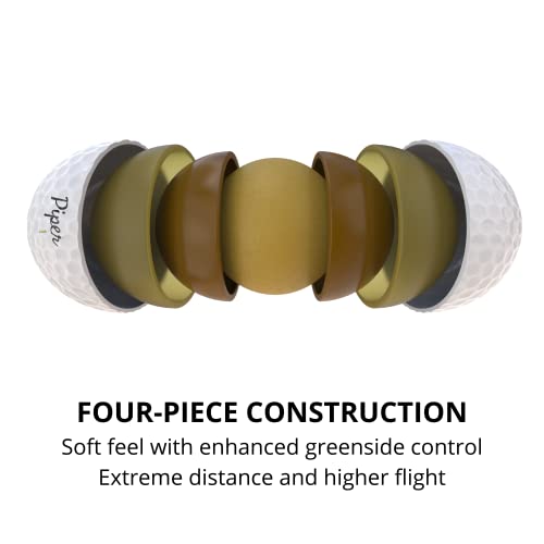 Piper Golf Premium Golf Balls for Maximum Distance and Soft Feel