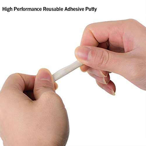 Removable Mounting Poster Putty, Aipaide 2 Pack White Reusable Non-Toxic Sticky Stuff for Hanging Posters, Photos Frames, Greeting Cards, Decorations, Led Strips, Maps - Thumbnail 4