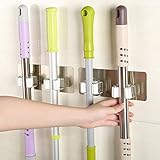 YJYdada Wall Mounted Mop Organizer Holder Brush Broom Hanger Storage Rack Kitchen Tool