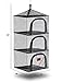 Wealers Outdoor Dry Net Storage and Food Screen 3-Tier Camping, Barbecue, Picnic Meal Protection Organizer | Repel Bugs and Insects | Faster Herb, Clothes, Dish Drying | Foldable (Hanging Dry Net)