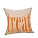 iPhone GEN MAI GOU Decemter Trick or Treat Pumpkin Halloween Cotton Linen Home Decor Throw Pillow Covers, 1818
