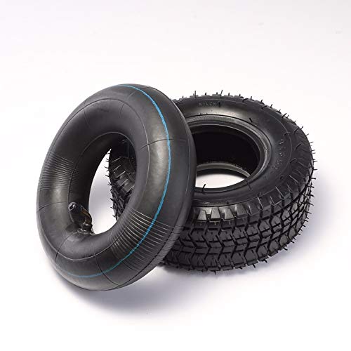 HML MOTOR 9x3.50-4 Tire and Tube 4Ply for Garden Lawnmower and Scooters Flat Free