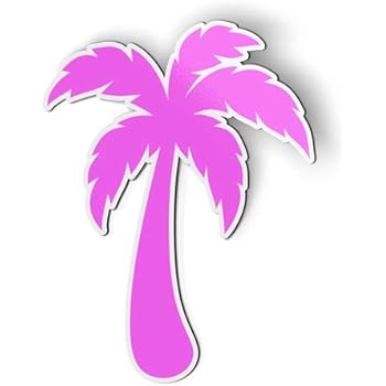 AK Wall Art Palm Tree Cute Tropical - Magnet - Car Fridge Locker - Select Size