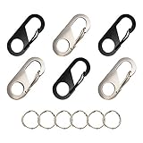 SWATOM Stainless Mini Carabiners Key Ring Small Carabiner Clip Keychain Tiny Snap Hook Accessories
