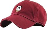 KBSV-056 BUR Panda Vintage Distressed Dad Hat Baseball Cap Polo Style