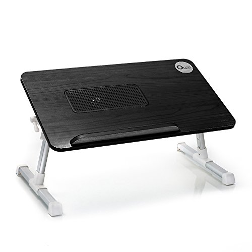 Quze Adjustable Wooden Laptop Desk Notebook Computer Stand with Built