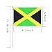 Kind Girl 25 Pack Hand Held Small Mini Flag Jamaica Flag Jamaican Stick Flag Round Top National Country Flags,Party Decorations Supplies for Parades,World Cup,Festival Events,International Festival