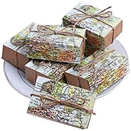 Keyond World map Box Gift Wedding Party Candy Box Wholesale 50pcs
