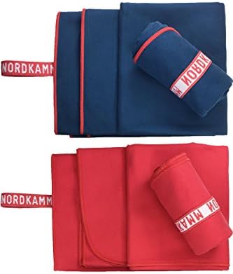 North Ridgeย โย Micro Fibre Towel Set, Ultra Soft and Cuddly Small Travel Set, Hand Towel 50ย x 100ย and 150ย Large in Blue or Pink including Bagย โย Comes With TCH Anti-Bacterial Pen Light Dry, Perfect for Yoga, Sports, Outdoors, Walking, Backpacker