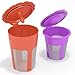 mzos- Reusable K Carafe & K Cup Coffee filter for Keurig 2.0. K200, K300, K400, K500 Series. 2 pcs