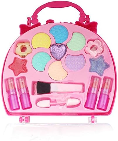 JERALD GATES Girl Make Up Set Toy Children's Cosmetics Princess Play House Gift Toy for Little Girls (L)