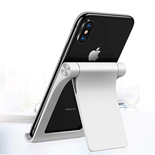 Cell Phone Stand Holder Desk Dock Compatible Phone X 8 7 6 Plus XS XR Max 6S 5,Pad Mini Pro Air, Samsung Galaxy S10 S9 S8 S7 Edge Plus S6, Adjustable Smartphone Holder for Desktop Foldable - Thumbnail 3