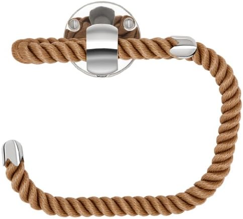 Nautiluxe Nautical Rope Toilet Paper Holder (Chrome/Natural)