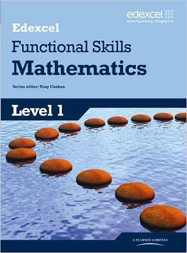 Edexcel Functional Skills Mathematics Level 1 Student Book Edexcel Functional Maths Amazon Co Uk Cushen Tony 9781846907692 Books