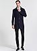 SSLR Men's Slim Fit Wool Pea Coat British Single Breasted Stylish Jacket
