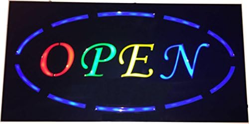 Cypress Lane OPEN LED Neon Light Business Sign, Ultra Bright, Multicolor Style.