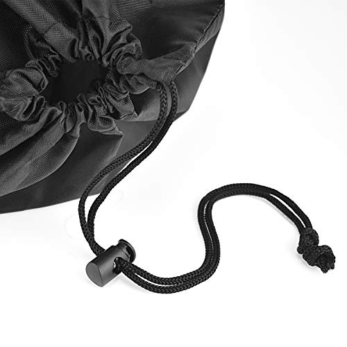 Alcoon 40 Pieces Plastic Cord Locks End Spring Stopper Fastener Slider End Spring Stop Toggle for Draw String Bags (20 Pieces Double-Hole, 20 Pieces Single-Hole, Black) - Thumbnail 6