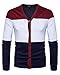 beager Men’s Long Sleeve knitted Slim Fit V-neck Casual Shawl Collar Cardigan Sweater (m, red)