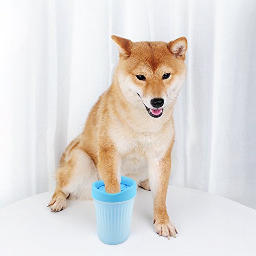 Petcabe Portable Dog Paw Cleaner Pet Cleaning Brush Cup Dog Foot Cleaner (New Medium) - Thumbnail 3