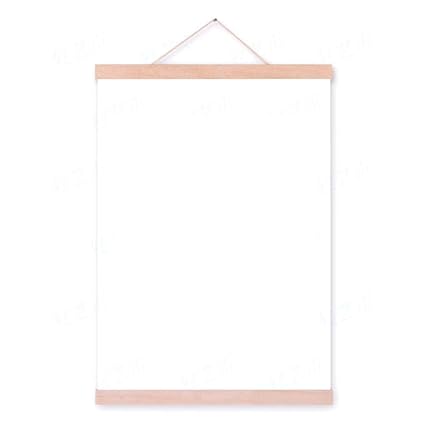 Poster Hanger Frame Magnetic Wooden Photo Frame Natural Wood