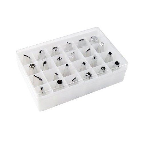 Leegoal 24 Pcs Icing Piping Nozzles Pastry Tips Cake Sugarcraft Decorating Tool