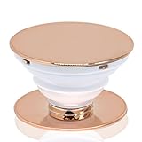 Pop Out Stand and Grip for Smartphones and Tablets Expanding Mobile Phone Socket Holder 360 Rotation, by Amotus (Rose Gold)