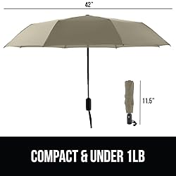 GORILLA GRIP Compact Stick Umbrella for