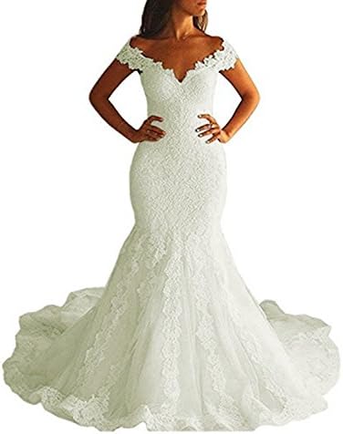 Udresses 2017 Mermaid Wedding Dresses Off Shoulder Womens Long Bridal Gowns UX030