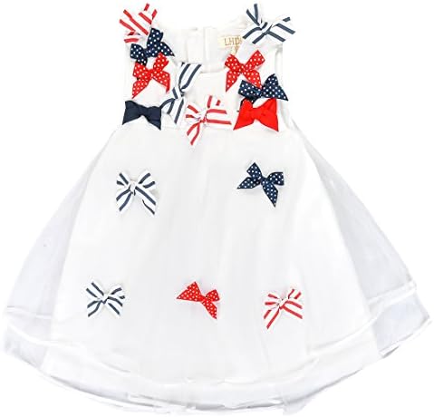 Smapavic Girls Tulle Tutu Dress Bowknot Sleeveless Cute Princess Party Dresses for Kids Baby