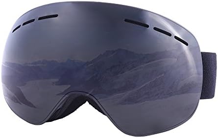 LITFAD Ski Snowboard Revo OTG Goggles - Frameless Anti-fog 100% UV400 Protection Magnet Detachable Interchangeable Spherical Dual Lens, Snowboard Snowmobile Skate Motorcycle Riding For Men &amp; Women