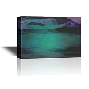 Abstract Landscape with Clouds at Sunset Time