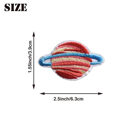 GYGYL 5pcs Planet Embroidered Patches, DIY Sew Applique Repair Patch, Sew On/Iron On Patch for Jackets, Jeans, Pants,Backpacks, Clothes