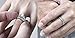 His and Hers Matching Bridal Set Stainless Steel CZ Wedding Rings Set + Free Sterling Silver Earrings - Wedding Rings for Women - CZ Ring Set - Engagement Rings for Women - Couples Rings