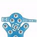 Vani® Body Massage Glove Multi-functional Systemic Rubber Palm Shape Massager with 360 Degree 9PCS Steel Rolling Balls (Blue)
