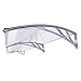 VIVOHOME Polycarbonate Window Door Awning Canopy Grey 40 Inch x 80 Inch