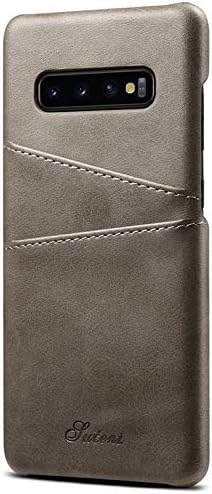 Wallet Case Compatible Samsung Galaxy S10 Plus (2019), 6.4 inches, Slim PU Leather Back Case Cover with Business ID Card Slots for 2019 New Samsung Galaxy S10+ Gray