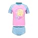 Little Girls Two Piece Swimsuits Short Sleeve Rash Guard Swimwear Set Swim Shirt Set 4T