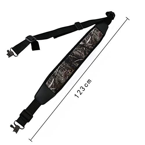 Multi Use Durable Shoulder Padding Strap,Two Point Traditional Sling with Swivels,Durable Shoulder Padding Strap,Metal Hardware Length Adjuster,Nylon Webbing-Black