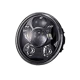 Funlove 5-3/4 5.75 Inch 45W Round Projector LED Headlight DOT for Harley Davidson 883 SportsterTriple Motorcycles