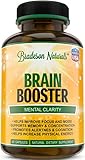 Brain Booster Natural Nootropic Dietary Supplement. DMAE, Bacopa Extract, Vitamin B. Supports Memory, Concentration, Focus, Mental Clarity & Sharpness, Mood, Alertness, Cognitive Function & Energy