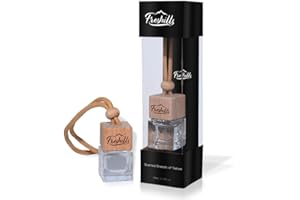 Car Freshener - Hanging Bottle Air Freshener Diffuser - Freshills Lavender Fragrance Oil Air Diffuser for Car, 40+ Days Long 